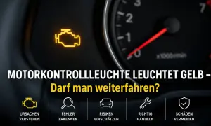 Gelbe Motorkontrollleuchte leuchtet. Wenn der Motor vibriert, ist Vorsicht geboten. Was tun?