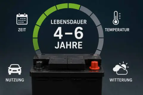 Autobatterie-Lebensdauer: 4-6 Jahre. Faktoren wie Nutzung, Zeit, Temperatur und Witterung beeinflussen, wie lange halten Autobatterien.