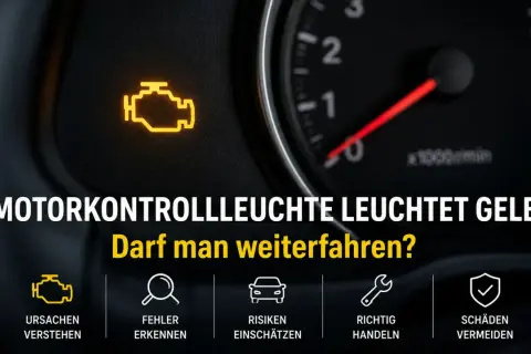 Gelbe Motorkontrollleuchte leuchtet. Wenn der Motor vibriert, ist Vorsicht geboten. Was tun?